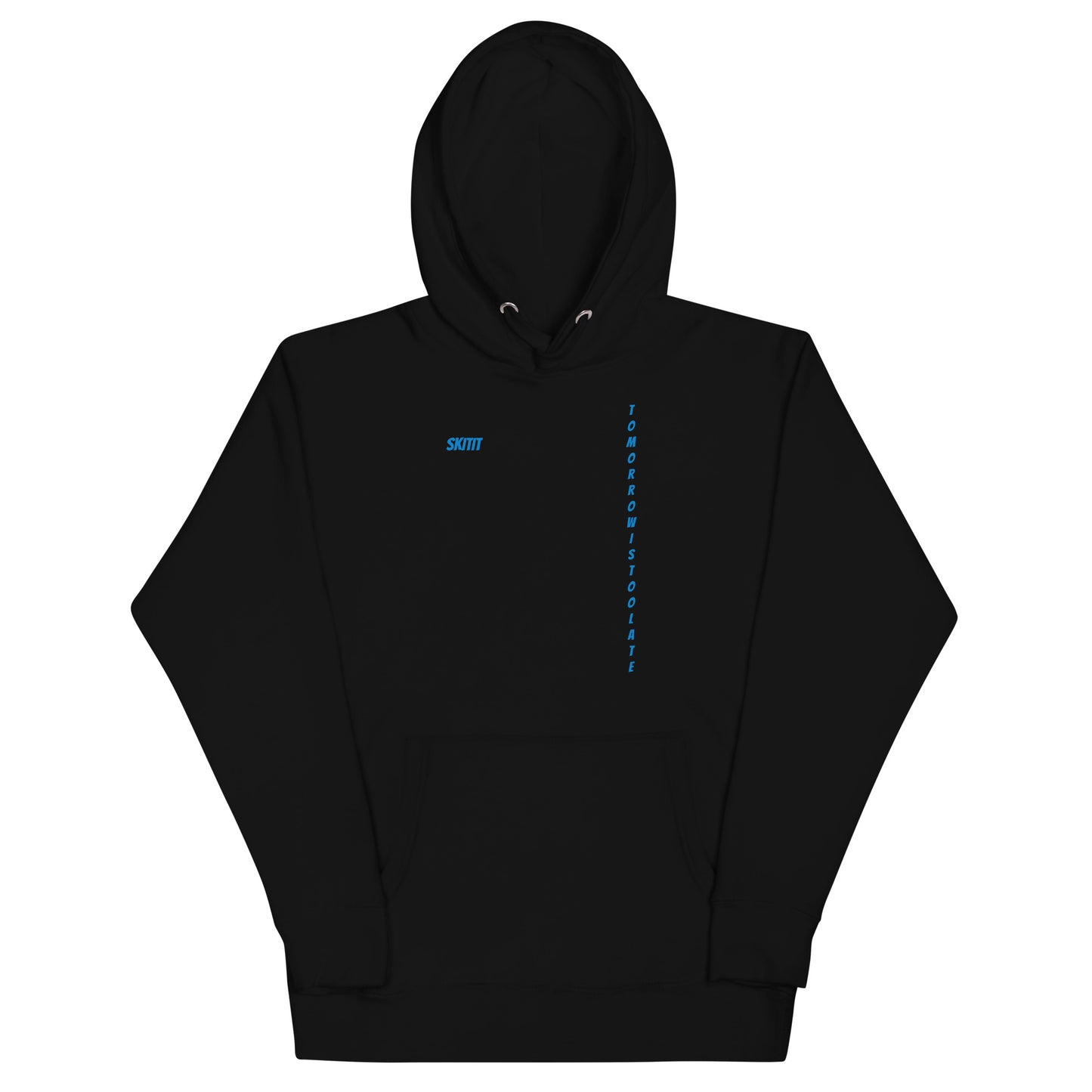 ADULT UNISEX SKITIT HOODIE BLUE LOGO VERTICAL TITL